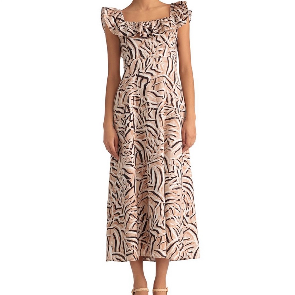 Donna Morgan Zebra Midi Dress